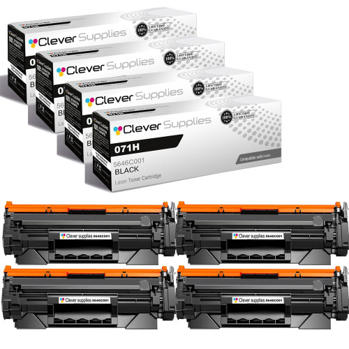 Compatible Canon 071H (5646C001) Toner Cartridge Black 4 Pack
