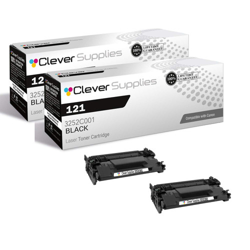 Compatible Canon 121 (3252C001) Toner Cartridge Black 2 Pack