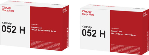 Compatible Canon 052H Toner Cartridge Black 2 Pack