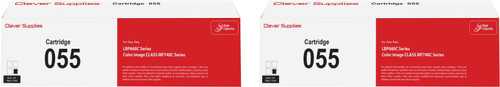 Compatible Canon 055 Toner Cartridge Black 2 Pack