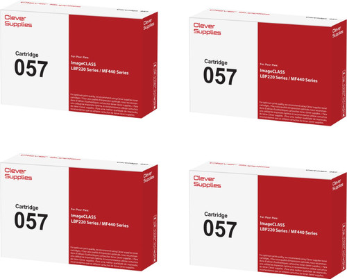 Compatible Canon 057 Toner Cartridge Black 4 Pack