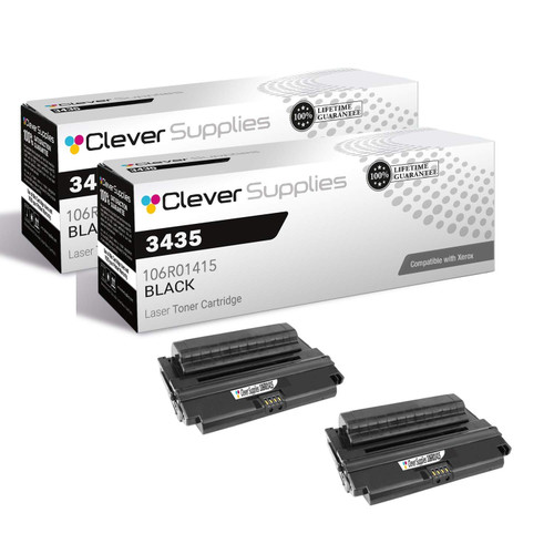 Compatible Xerox 3435 (106R01415) Toner Cartridge Black 2 Pack