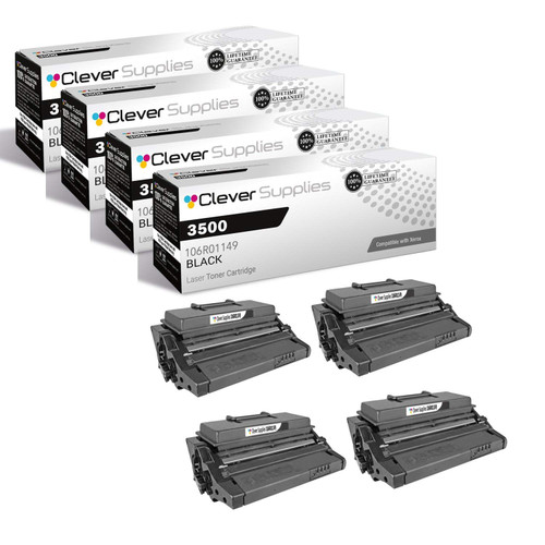 Compatible Xerox 3500 (106R01149) Toner Cartridge Black 4 Pack
