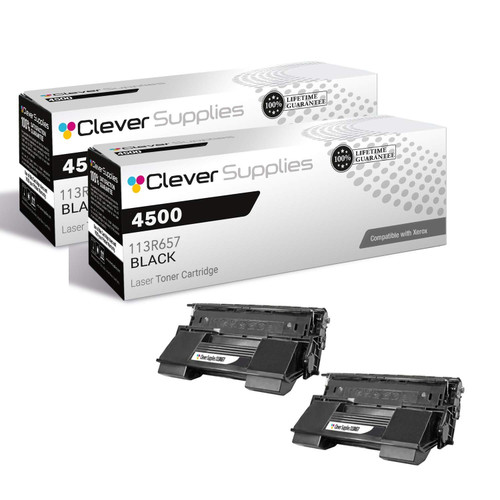 Compatible Xerox 4500 (113R657) Toner Cartridge Black 2 Pack