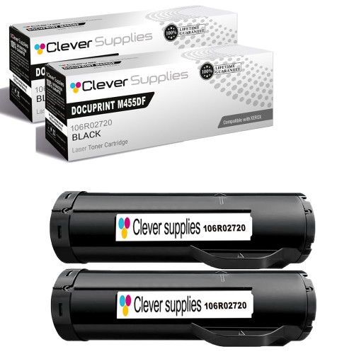 Compatible Xerox M455DF (106R02720) Toner Cartridge Black 2 Pack