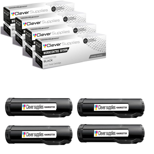 Compatible Xerox 3615DN (106R02720) Toner Cartridge Black 4 Pack