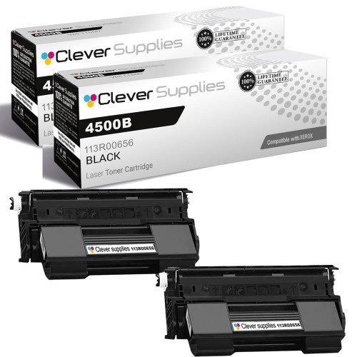 Compatible Xerox 4500B (113R00656) Toner Cartridge Black 2 Pack
