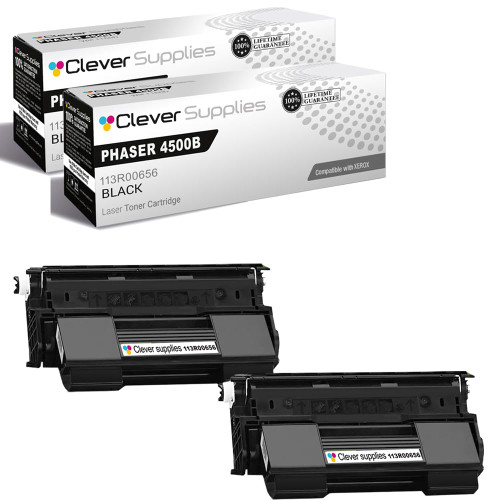 Compatible Xerox 4500B (113R00656) Toner Cartridge Black 2 Pack