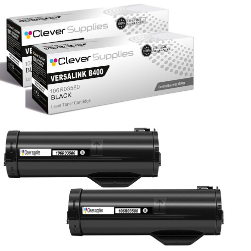 Compatible Xerox B400 (106R03580) Toner Cartridge Black 2 Pack