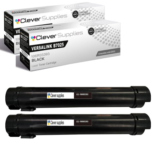 Compatible Xerox B7025 (106R03393) Toner Cartridge Black 2 Pack