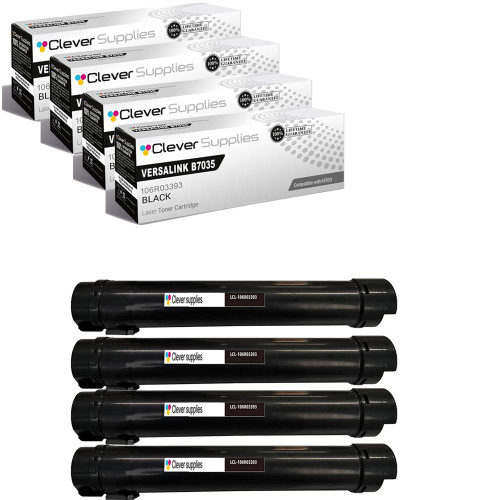 Compatible Xerox B7035 (106R03393) Toner Cartridge Black 4 Pack