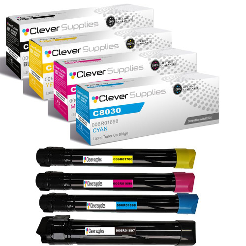 Compatible Xerox C8030 (006R01697, 006R01698, 006R01699, 006R01700) Toner Cartridge 4 Color Set