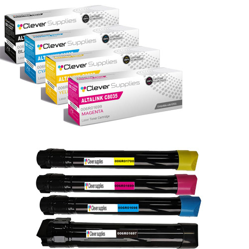 Compatible Xerox C8035 (006R01697, 006R01698, 006R01699, 006R01700) Toner Cartridge 4 Color Set
