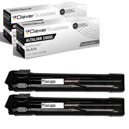 Compatible Xerox C8055 (006R01697) Toner Cartridge Black 2 Pack