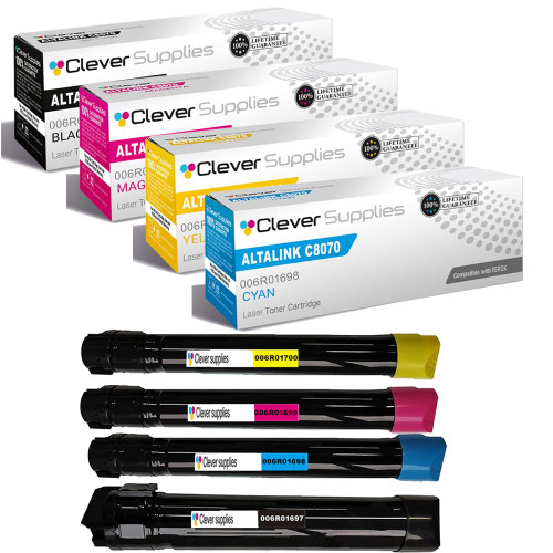 Compatible Xerox C8070 (006R01697, 006R01698, 006R01699, 006R01700) Toner Cartridge 4 Color Set