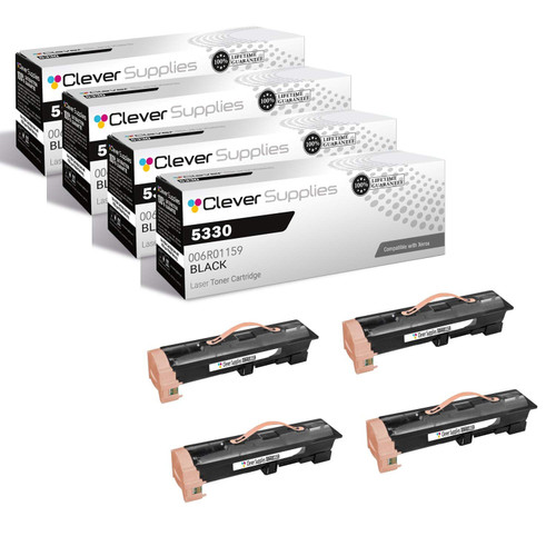 Compatible Xerox 5330 (006R01159) Toner Cartridge Black 4 Pack