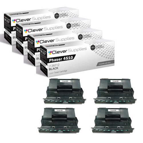 Compatible Xerox Phaser4510 (113R712) Toner Cartridge Black 4 Pack