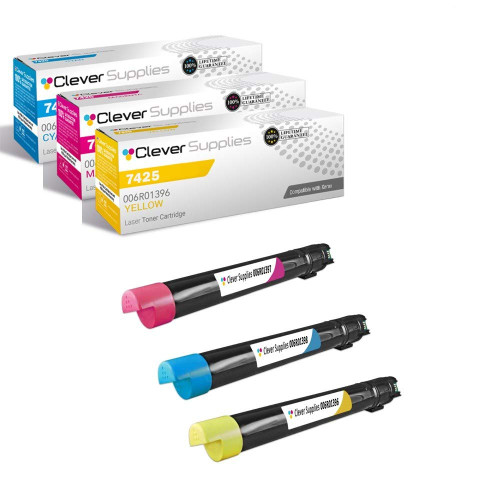 Compatible Xerox 7425 (006R01398, 006R01397, 006R01396) Toner Cartridge 3 Color Set