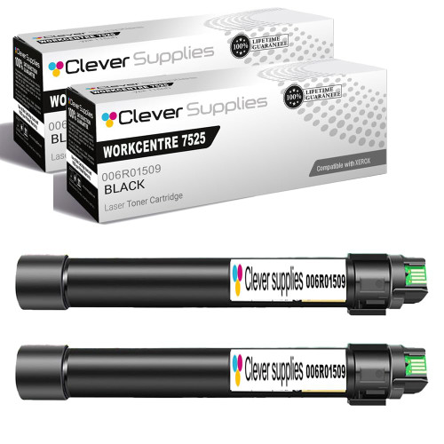 Compatible Xerox 7525 (006R01509) Toner Cartridge Black 2 Pack