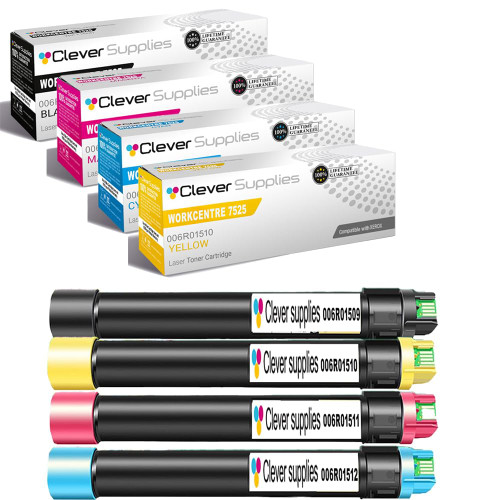 Compatible Xerox 7525 (006R01509, 006R01512, 006R01511, 006R01510) Toner Cartridge 4 Color Set