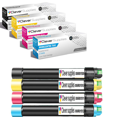 Compatible Xerox 7545 (006R01509, 006R01512, 006R01511, 006R01510) Toner Cartridge 4 Color Set