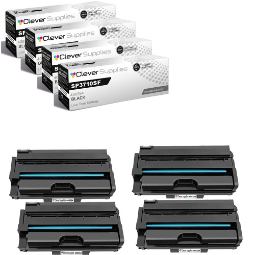 Compatible Ricoh SP3710SF (408284) Toner Cartridge Black 4 Pack