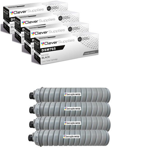 Compatible Ricoh DSM765 (841332) Toner Cartridge Black 4 Pack