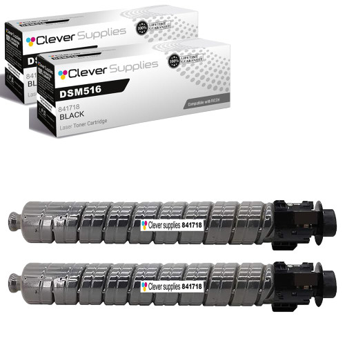 Compatible Ricoh DSM516 (841718) Toner Cartridge Black 2 Pack