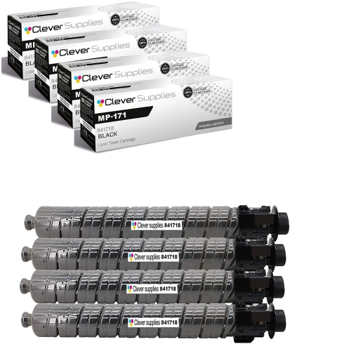 Compatible Ricoh MP-171 (841718) Toner Cartridge Black 4 Pack