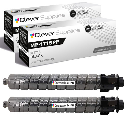 Compatible Ricoh MP-171SPF (841718) Toner Cartridge Black 2 Pack