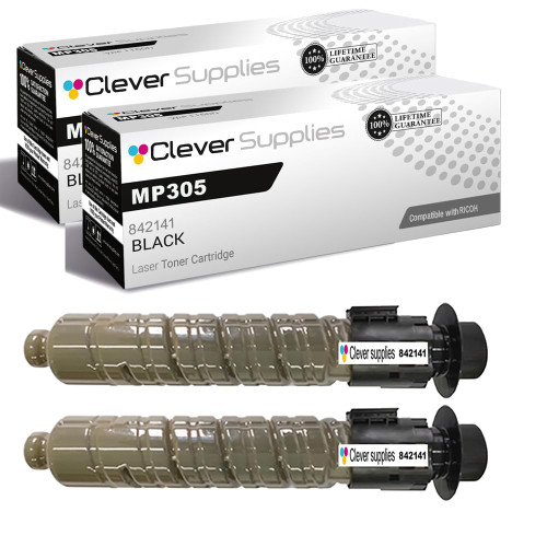 Compatible Ricoh MP305 (842141) Toner Cartridge Black 2 Pack