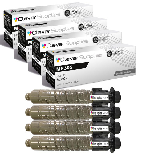 Compatible Ricoh MP305 (842141) Toner Cartridge Black 4 Pack