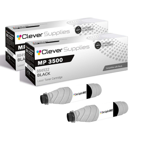 Compatible Ricoh MP 3500 (884922) Toner Cartridge Black 2 Pack