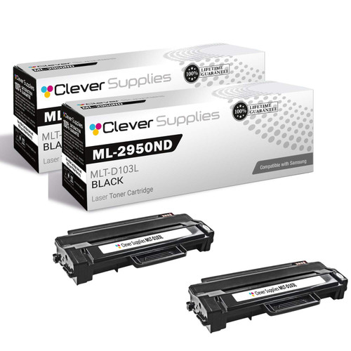 Compatible Samsung ML-2950ND (MLT-D103L) Toner Cartridge Black 2 Pack