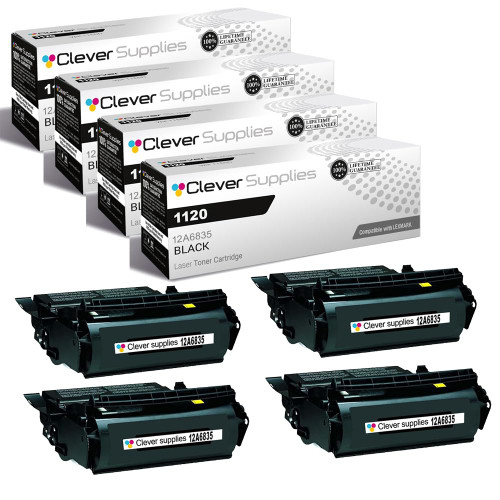 Compatible Lexmark 1120 (12A6835) Toner Cartridge Black 4 Pack