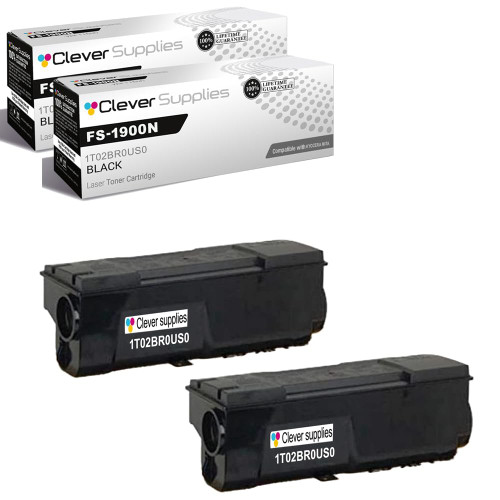 Compatible Kyocera-Mita FS-1800 (1T02BR0US0) Toner Cartridge Black 2 Pack
