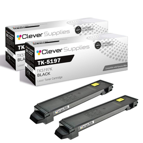 Compatible Kyocera-Mita TK-5197 (TK5197K) Toner Cartridge Black 2 Pack