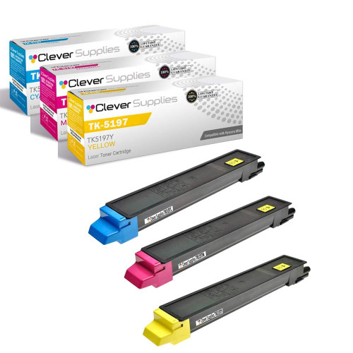 Compatible Kyocera-Mita TK-5197 (TK5197C, TK5197M, TK5197Y) Toner Cartridge 3 Color Set