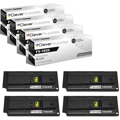 Compatible Kyocera-Mita FS-1920 (370QC0KM 370QD0KM) Toner Cartridge Black 4 Pack