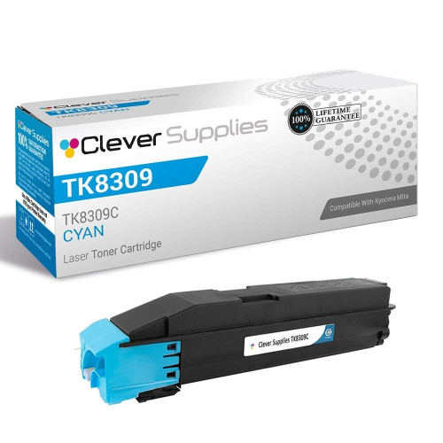 Compatible Kyocera-Mita TK8309 (TK8309C) Toner Cartridge Cyan