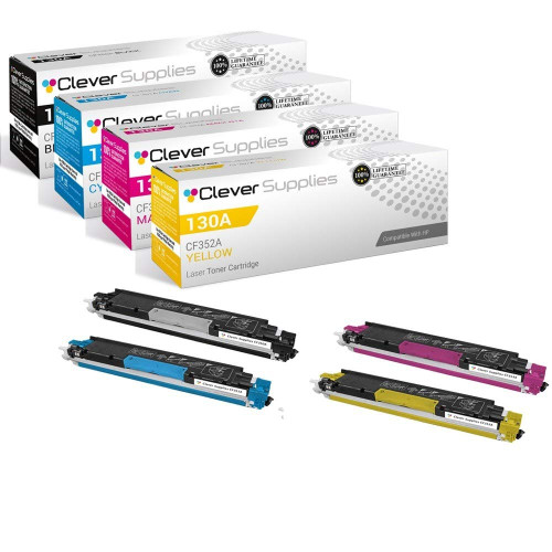 Compatible HP PRO 100 COLOR MFP M177FW (CF350A CF351A CF352A CF353A) Toner Cartridge 4 Color Set