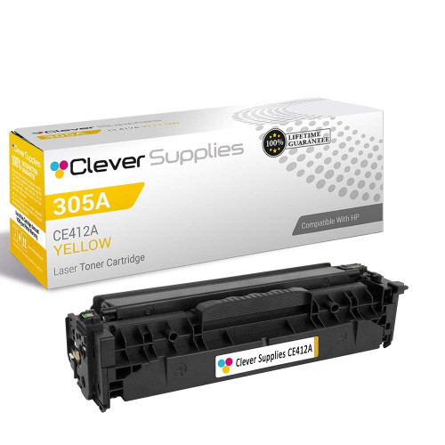Compatible HP PRO 400 COLOR PRINTER M451DW (CE412A) Toner Cartridge Yellow