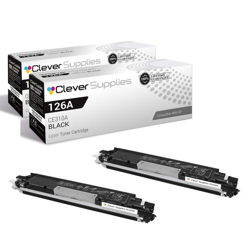 Compatible HP 126A (CE310A) Toner Cartridge 2 Black