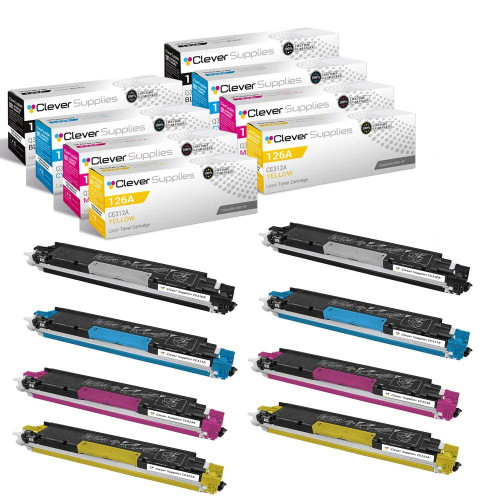 Compatible HP TOPSHOT LASERJET PRO M275NW (CE310A CE311A CE312A CE313A) Toner Cartridge 8 Color Set