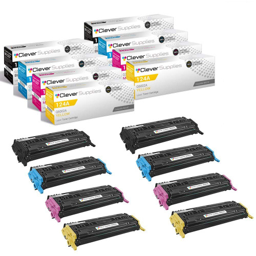 Compatible HP 1600 (Q6000A) Toner Cartridge 8 Color Set
