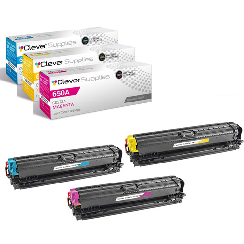 Compatible HP Enterprise M750 (CE271A CE272A CE273A) Toner Cartridge 3 Color Set