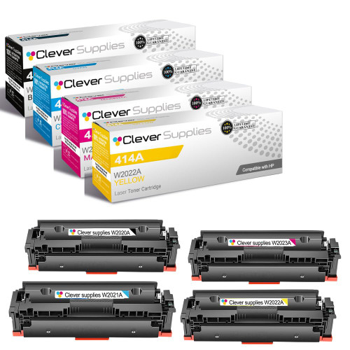 Compatible HP M454dn (W2020A, W2021A, W2023A, W2022A) Toner Cartridge 4 Color Set