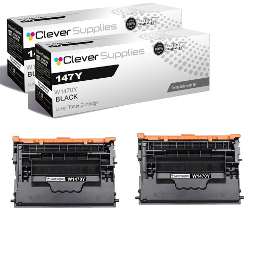 Compatible HP 147Y (W1470Y) Toner Cartridge 2 Black