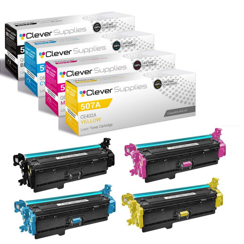 Compatible HP M570dn (CE400A CE401A CE402A CE403A) Toner Cartridge 4 Color Set