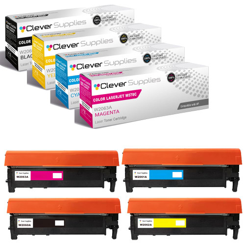 Compatible HP 212X (W2120X, W2121X, W2123X, W2122X) Toner Cartridge 4 Color Set